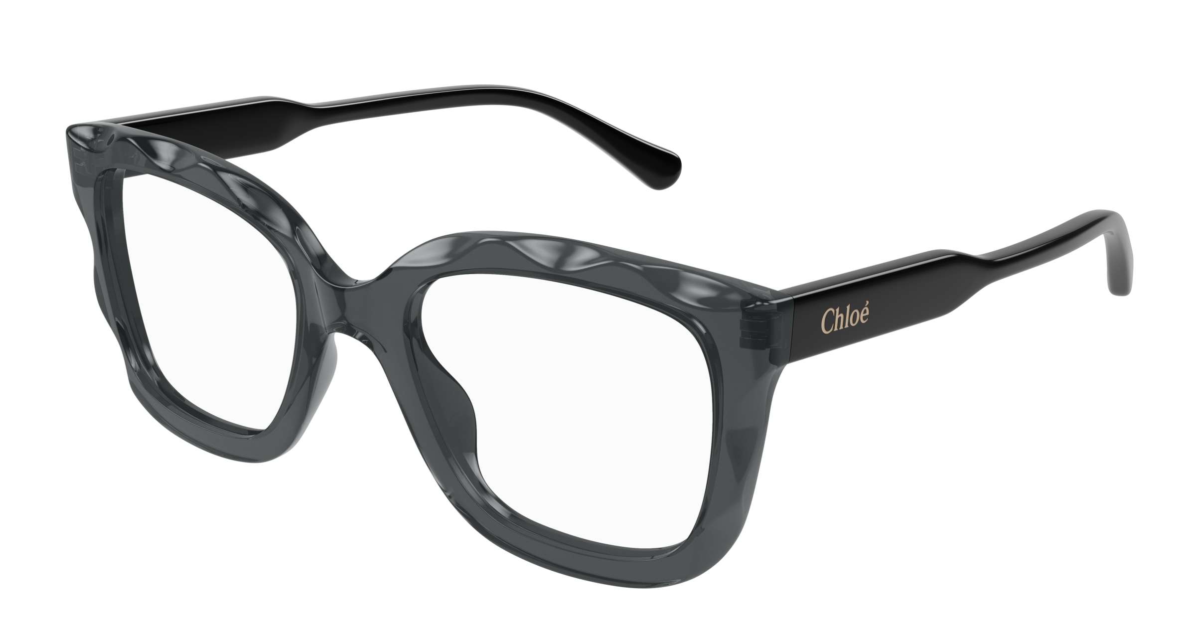 CHLOE-0229O/G 001 GREY/BLACK TRANSPARENT 52*20, , hi-res image number 0