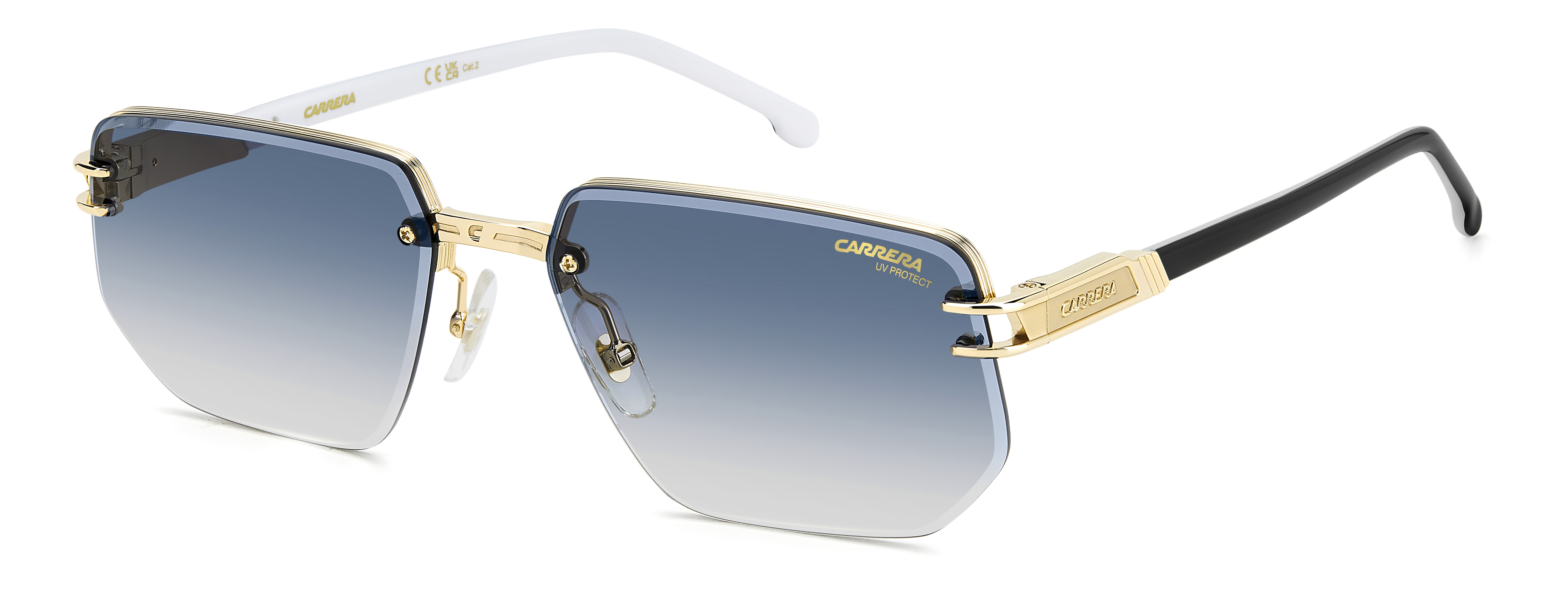 CARRERA-1070/S 80S*08 BLACK WHITE(DK BLUE SHADED 60*17, Negro | Blanco, hi-res image number 0