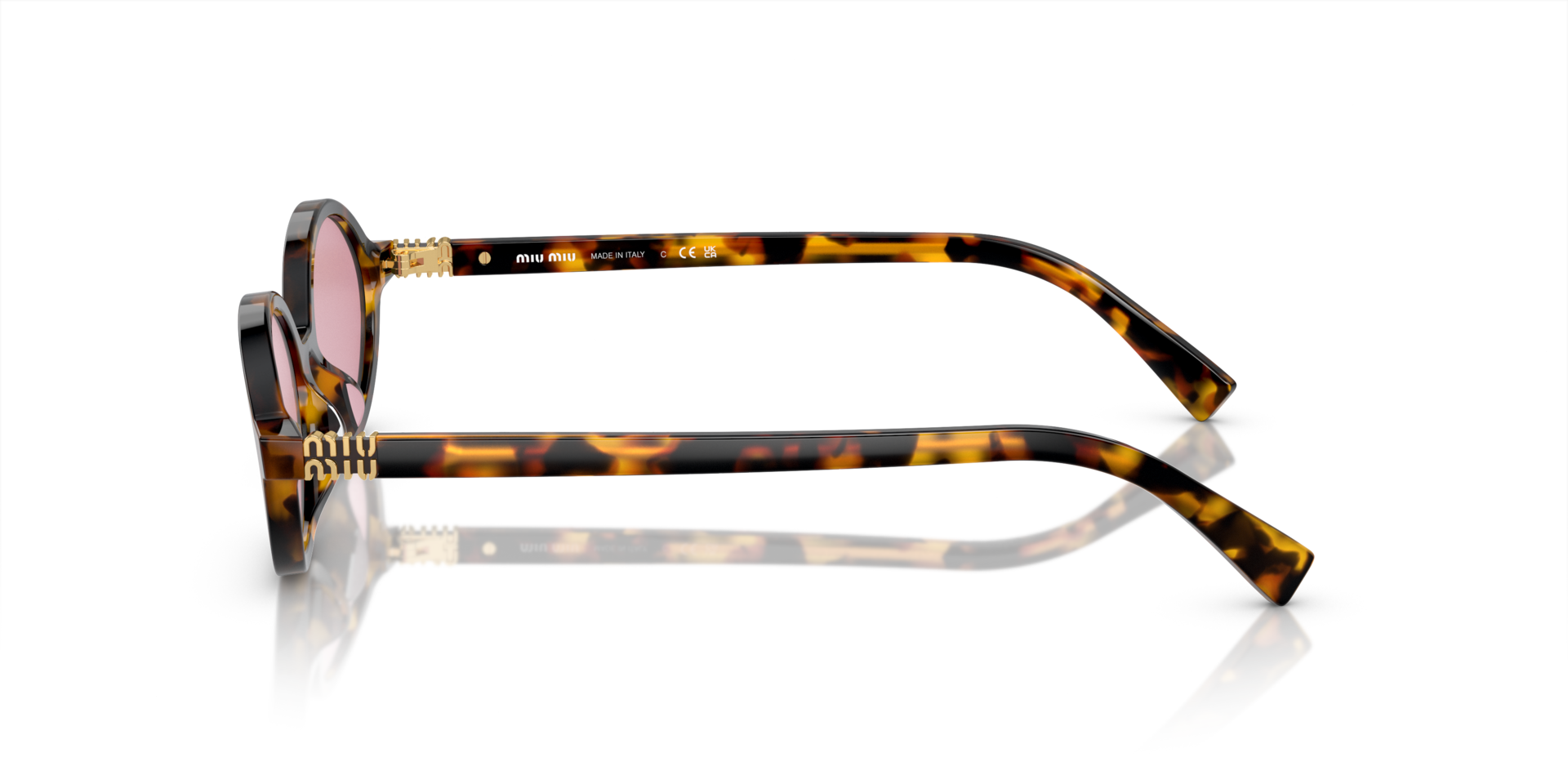 MIUMIU-04ZS/S VAU50D HONEY HAVANA (DARK PINK MIRROR SILVER 50*18, Havana, hi-res image number 3