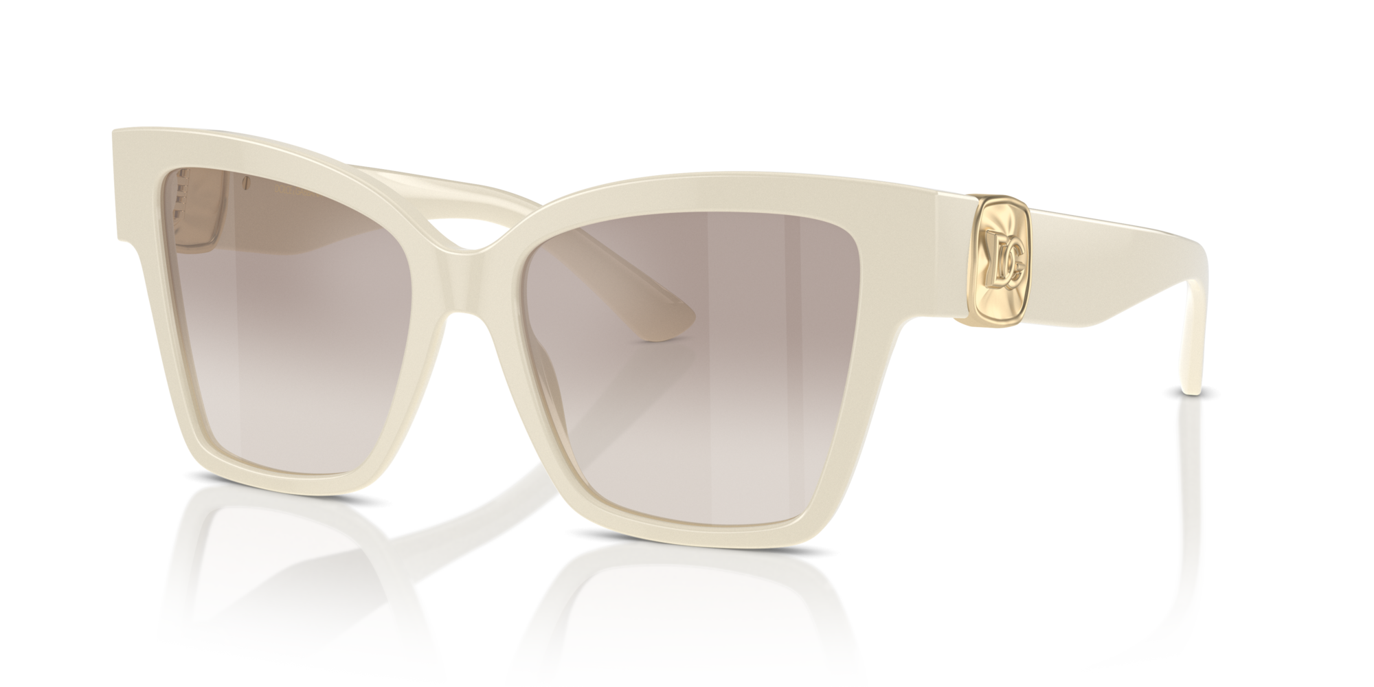 GABBANA-4470/S 331294 CREAM/CLEAR GRAD BROWN MIRR SILVER 54*17, Beige, hi-res image number 0