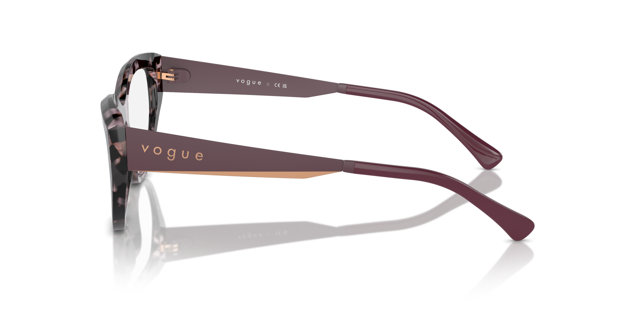 VOGUE-5560/G 3146 VIOLET TORTOISE 51*18, , hi-res image number 2