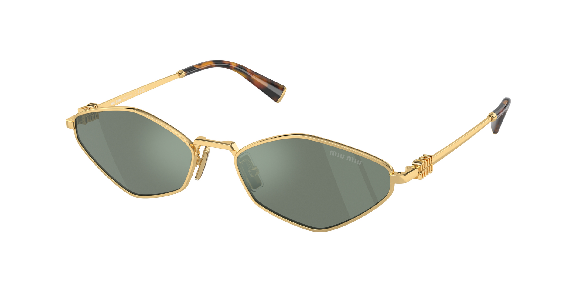 MIUMIU- 56ZS/S 5AK04M GOLD(GREEN MIRROR INTERNAL SILVER 56*17, Dorado, hi-res image number 0