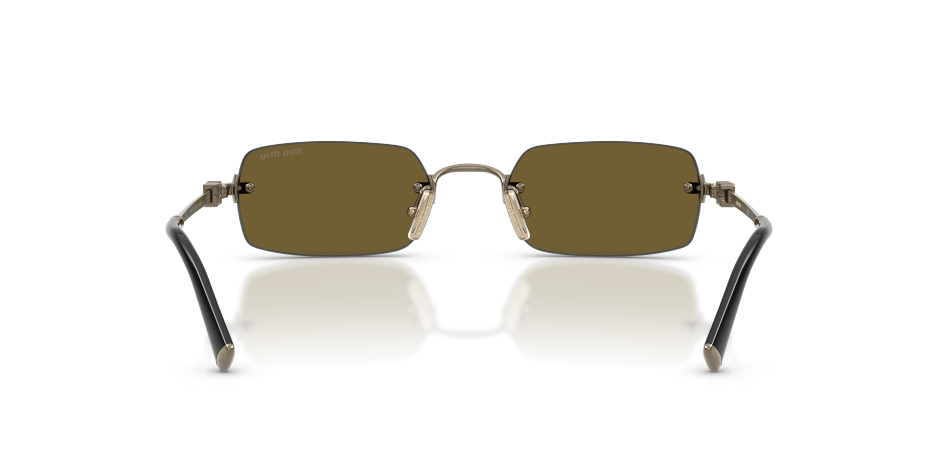 MIUMIU-B50S/S 26C09Z OLD GOLD(DARK BROWN 50*20, Plata, hi-res image number 4